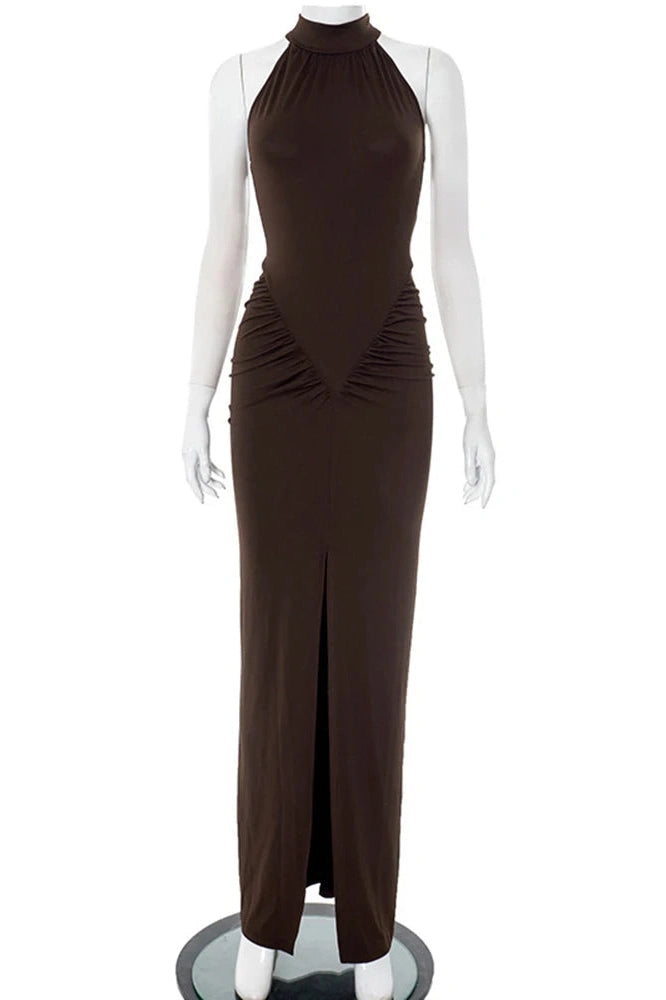 Glorol - Elegant Sleeveless Bodycon Maxi Dress