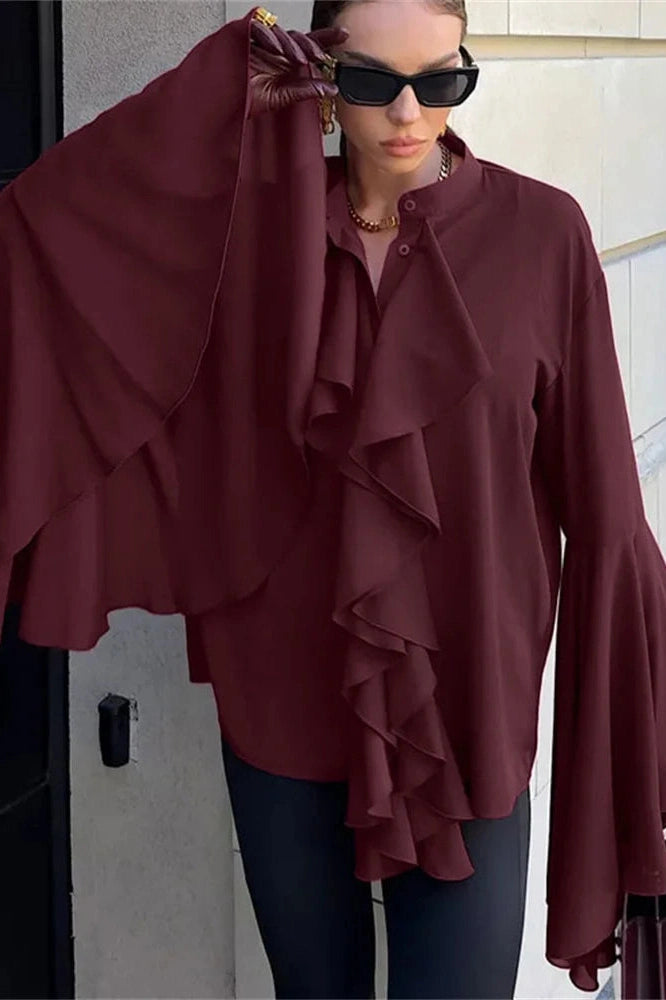 Glorol - Long Sleeve Patchwork Top
