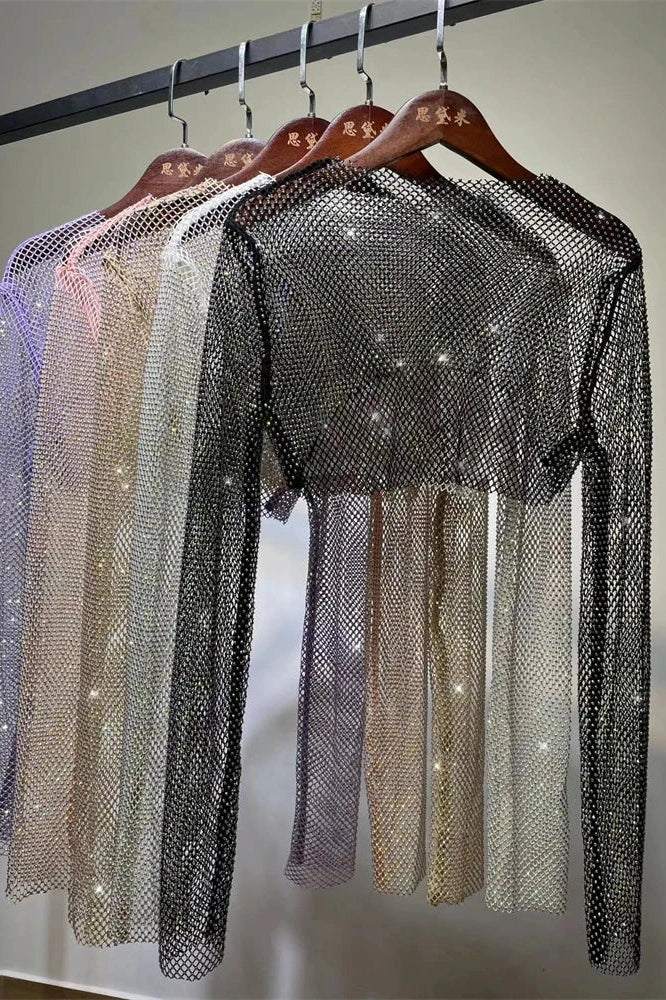 Glorol - Hollow Out Long Sleeve Top