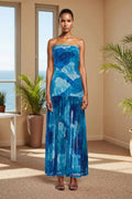 Glorol - Off Shoulder Slim High Split Sleeveless Maxi Dress