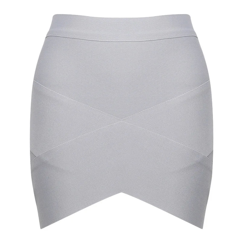 Glorol - High Waist Slit Bandage Hip Wrap Skirt