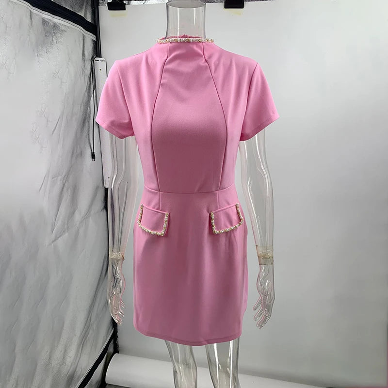 Glorol - Short Sleeve Bodycon Mini Dress