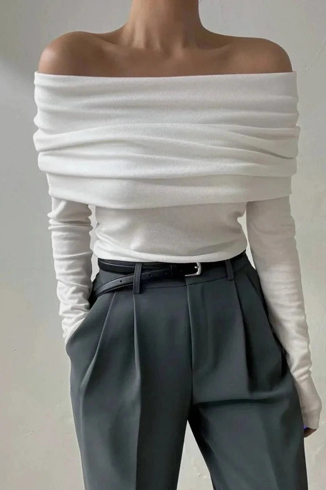 Glorol - Backless Slim Off-Shoulder Top