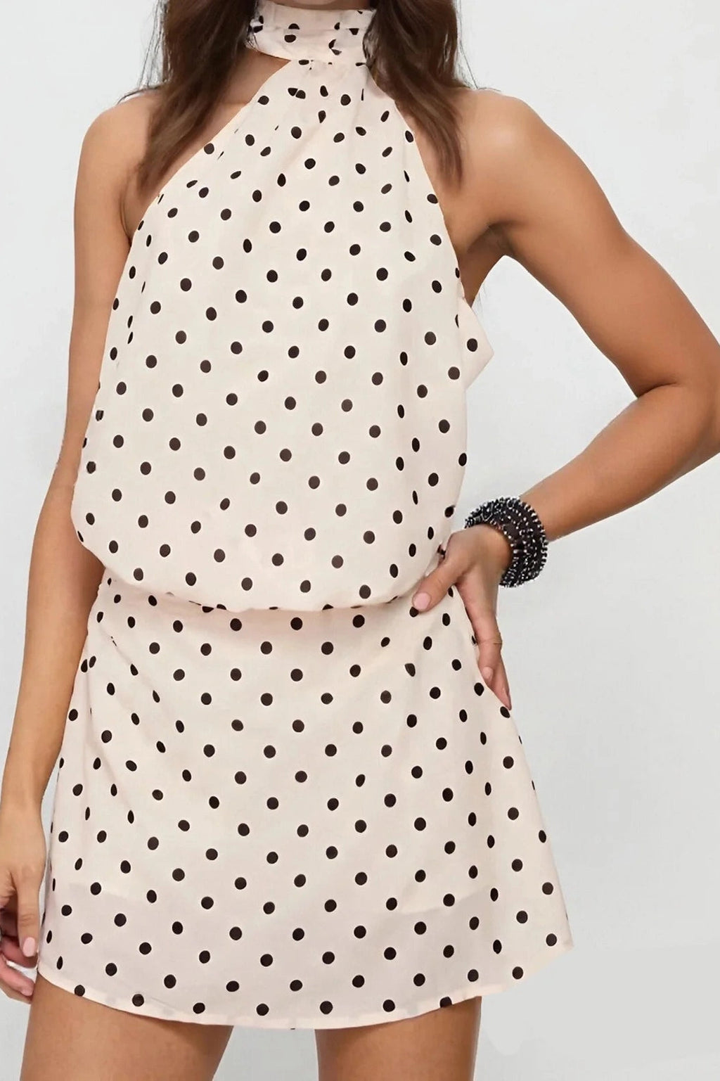 Glorol - Elegant Sleeveless Printed Mini Dress
