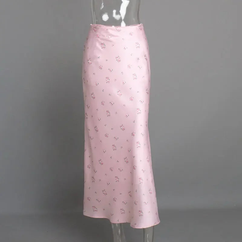 Glorol - High Waist Elegant Printed Skirt
