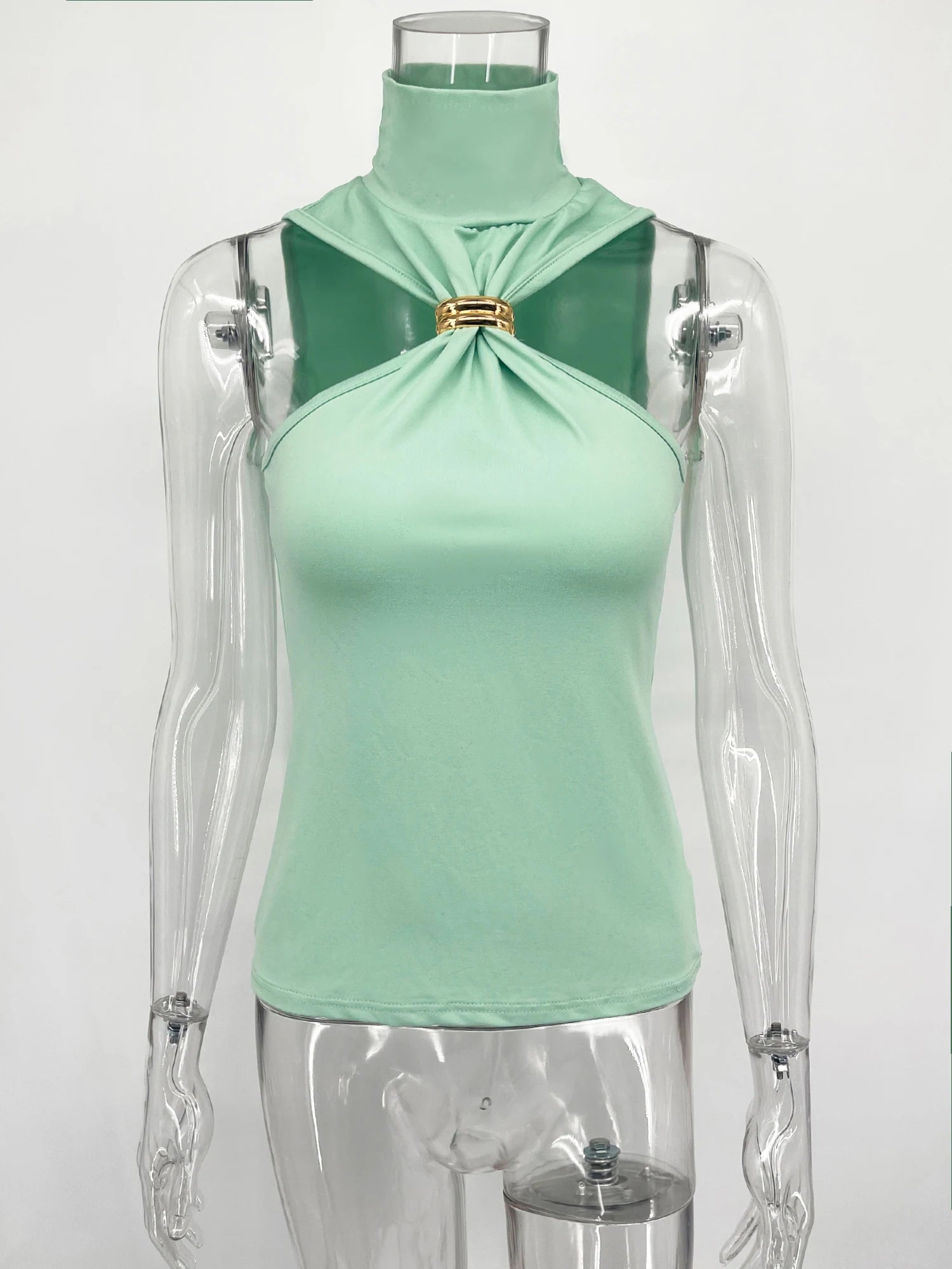 Glorol - Sleeveless Off-Shoulder Slim Top