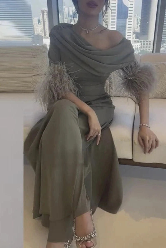 Glorol - Patchwork Elegant High Waisted Wide Leg Jumpsuit