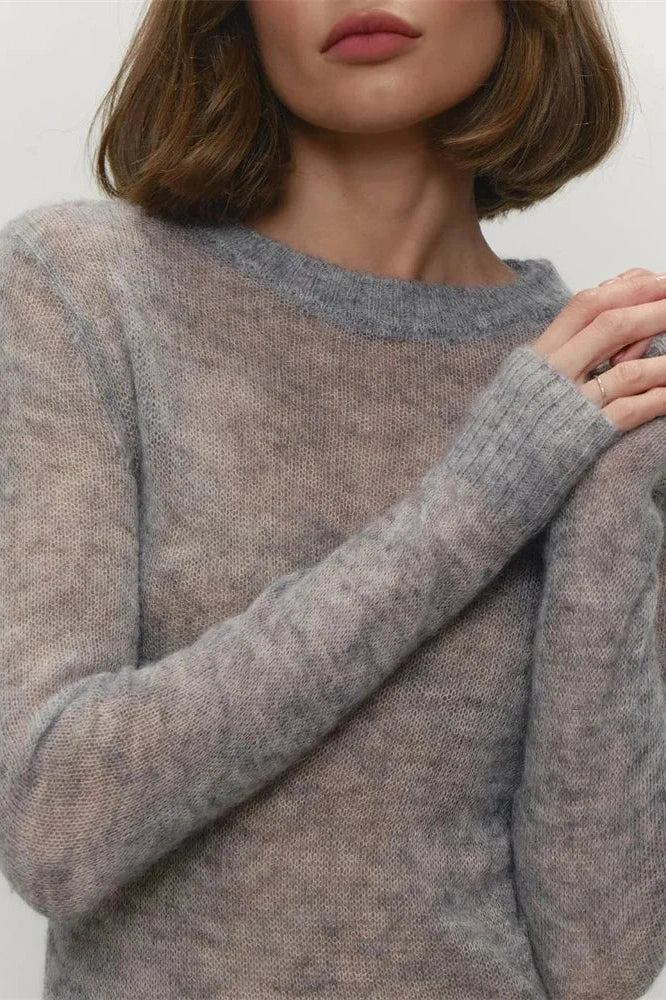 Glorol - See-Through Long Sleeve Top