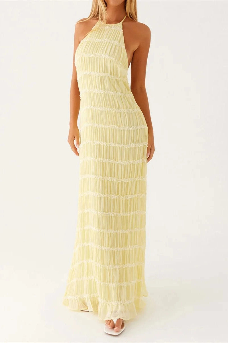 Glorol - Bodycon Sleeveless Backless Maxi Dress