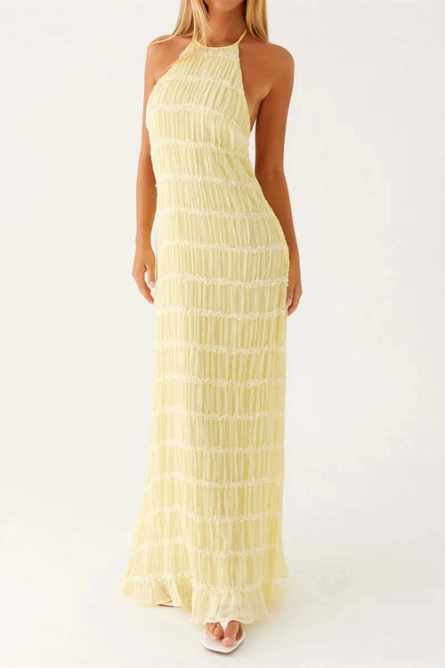 Glorol - Bodycon Sleeveless Backless Maxi Dress