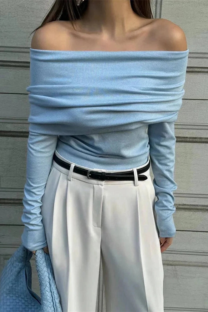 Glorol - Backless Slim Off-Shoulder Top