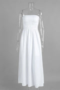 Glorol - Backless Patchwork High Waist Maxi Dress