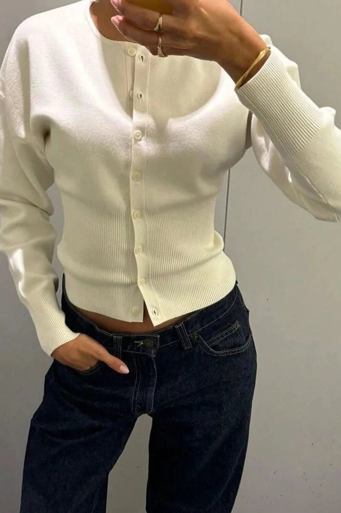 Glorol - Long Sleeve Patchwork Slim Loose Top