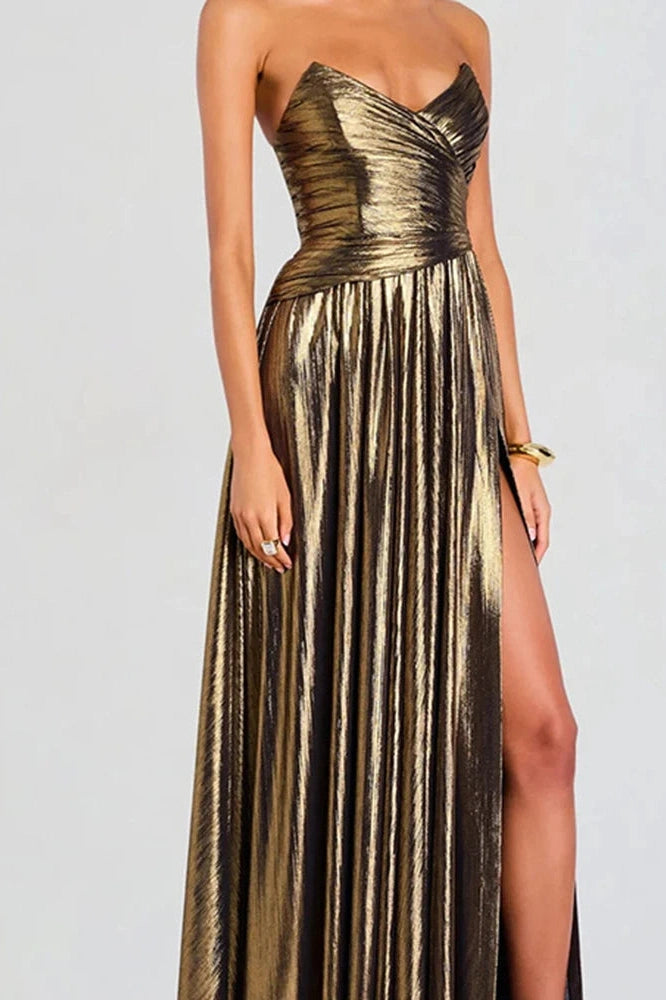 Glorol - Elegant Off-Shoulder High Waist Slim Maxi Dress