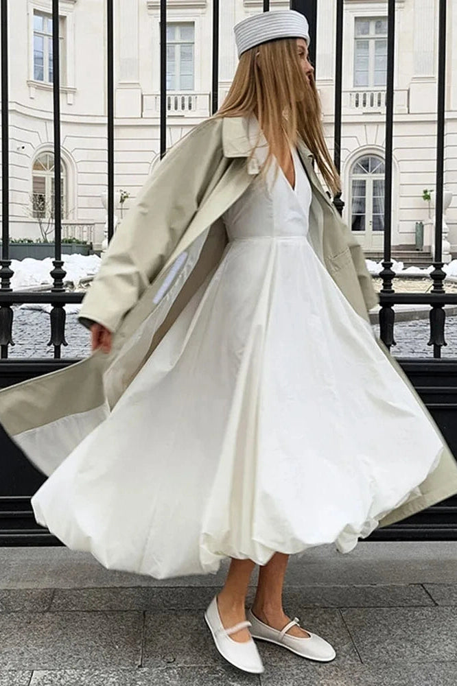 Glorol - Elegant Sleeveless A-Line Bodycon Maxi Dress