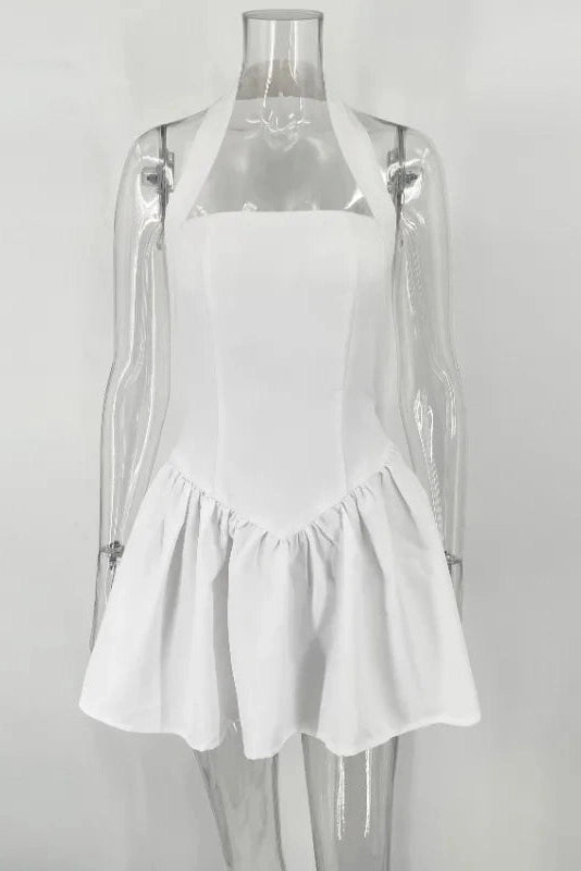 Glorol - Elegant Sleeveless Bodycon A-Line Patchwork Mini Dress