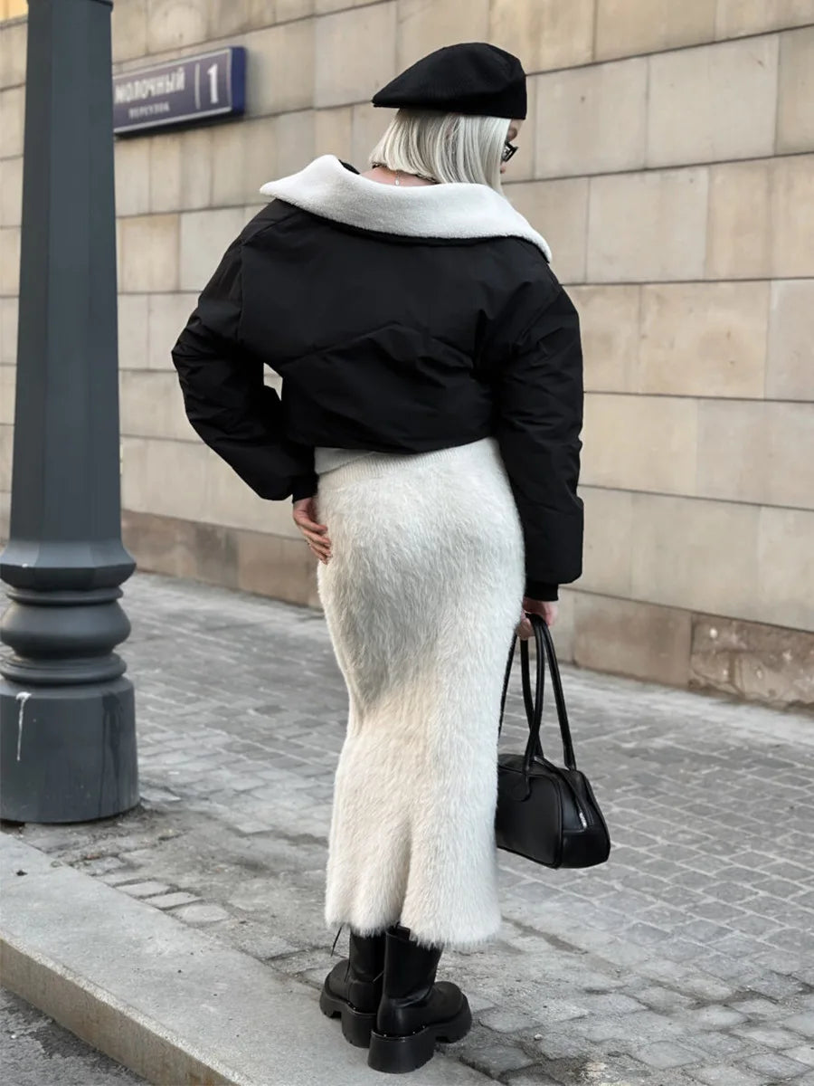 Glorol - High Waisted Slim Fit Windproof Skirt