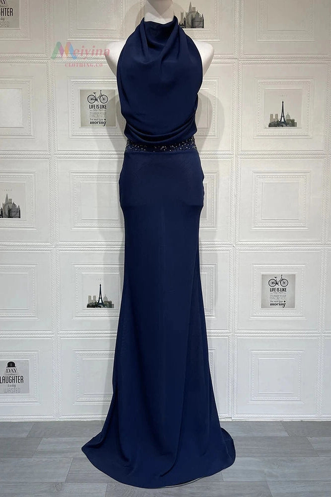 Glorol - Backless Off-Shoulder Sleeveless Bodycon Maxi Dress