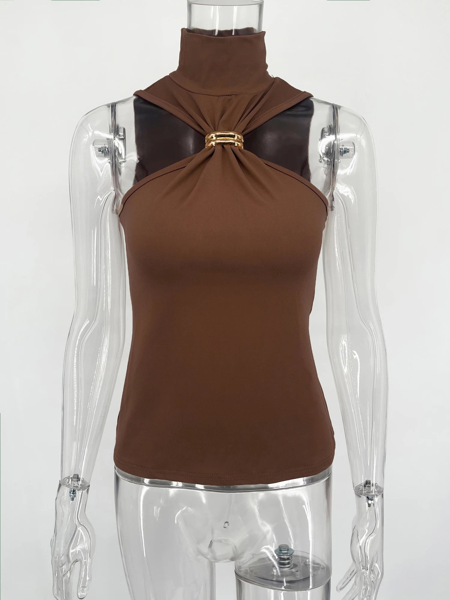 Glorol - Sleeveless Off-Shoulder Slim Top