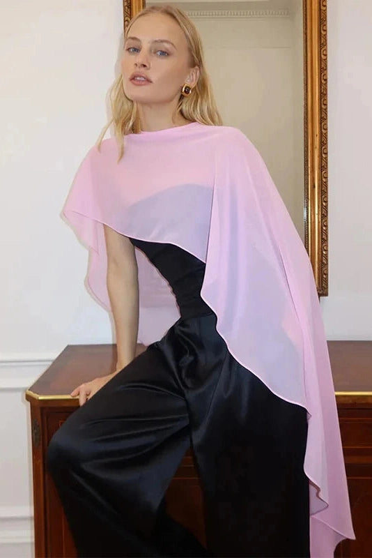 Glorol - Elegant Shawl Irregular Top