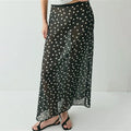 Glorol - High Waist See-Through Patchwork Skirt