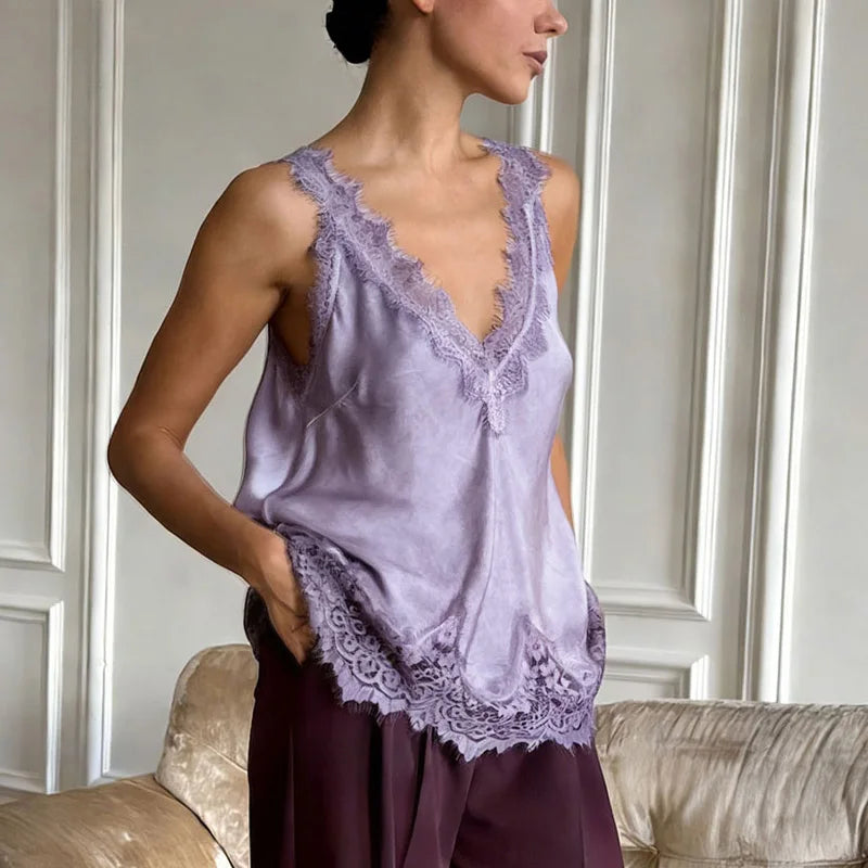 Glorol - High Waist Lace Patchwork Printed Skirt