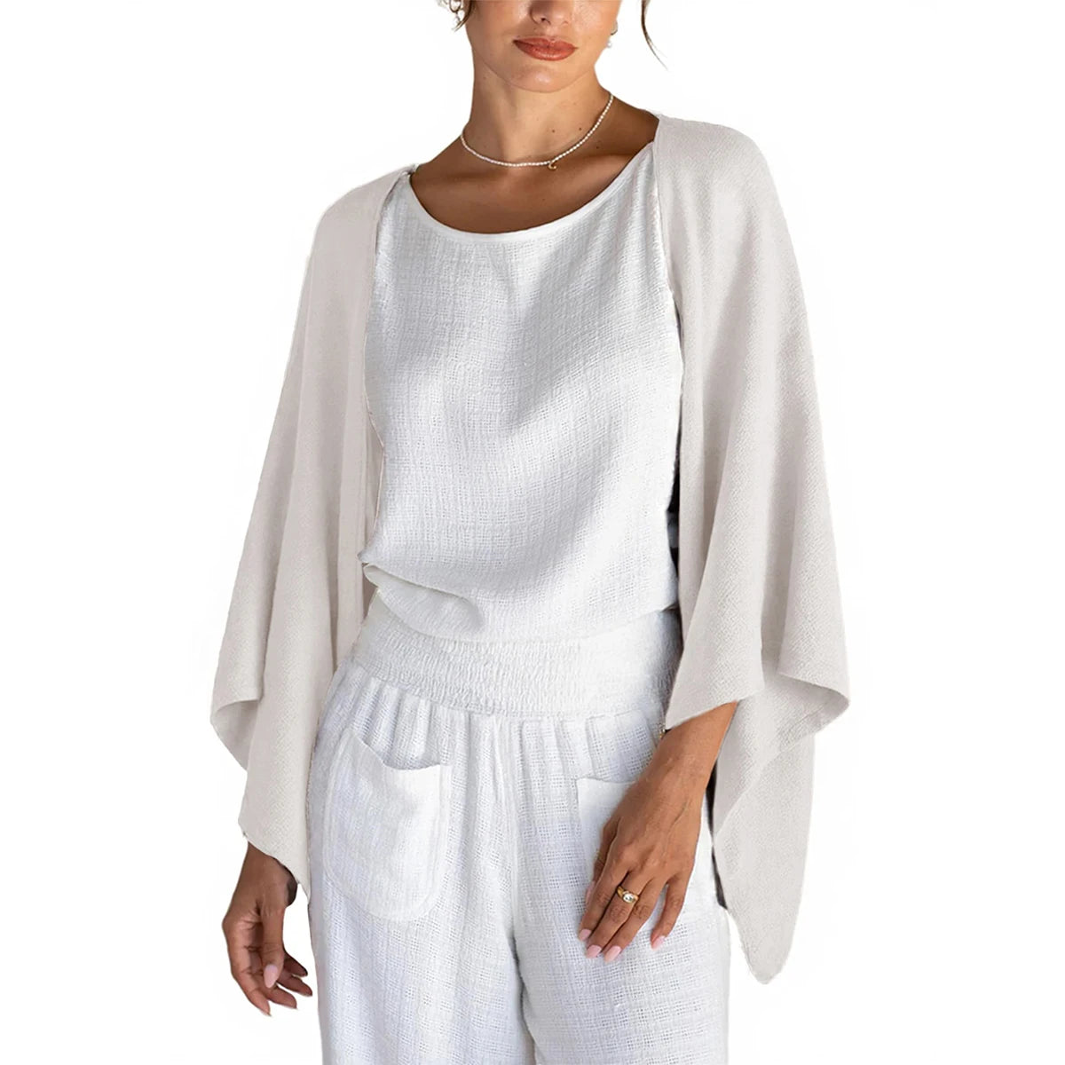 Glorol - Elegant Shawl Knit Loose Top