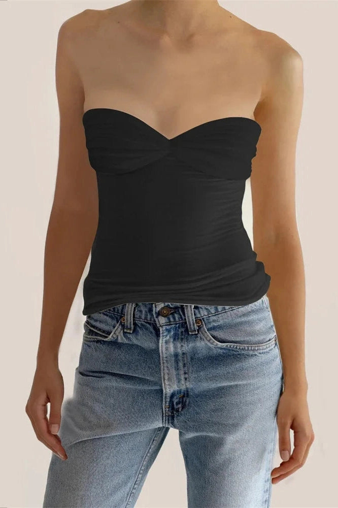 Glorol - Off-Shoulder Long Sleeve See-Through Lace Top