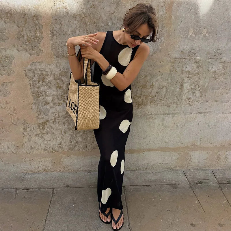 Glorol - Knitted Sleeveless Maxi Dress