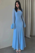 Glorol - Patchwork Slim High Waist Maxi Dress