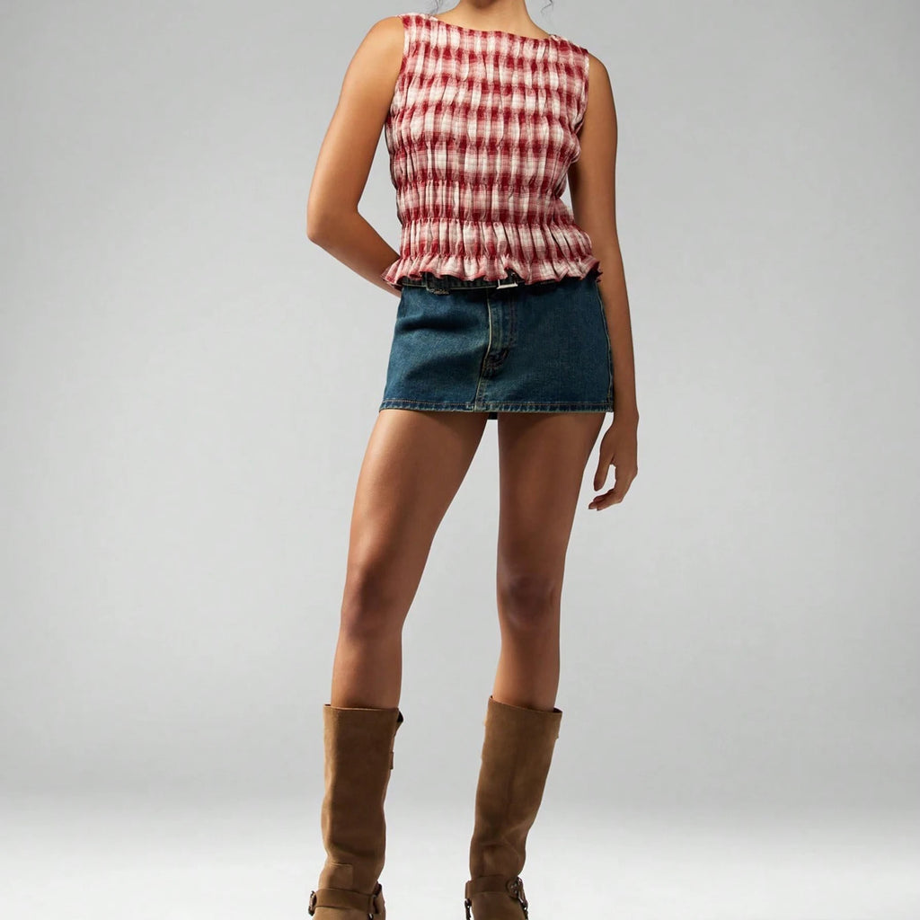 Glorol - Sleeveless Pleated Top