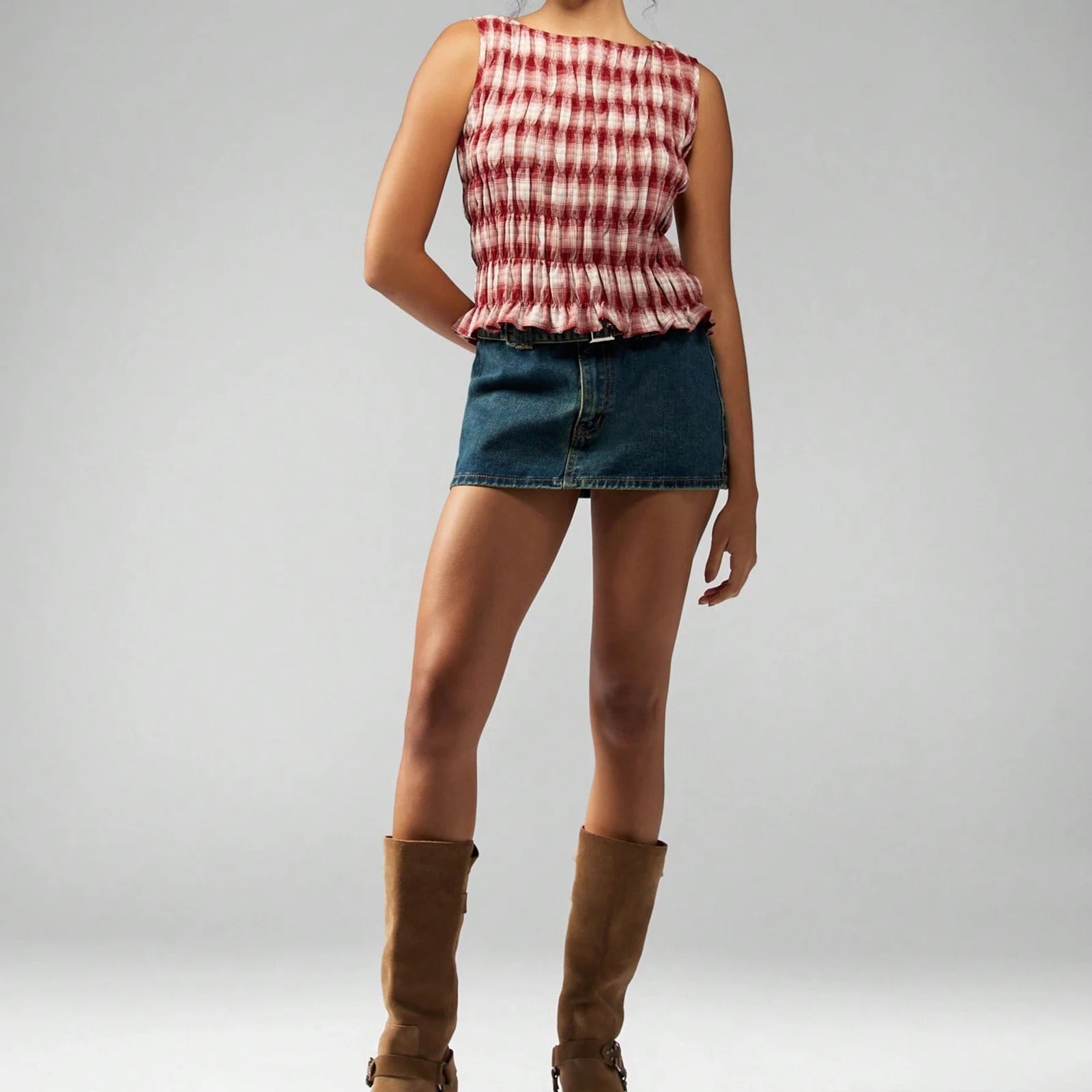 Glorol - Sleeveless Pleated Top