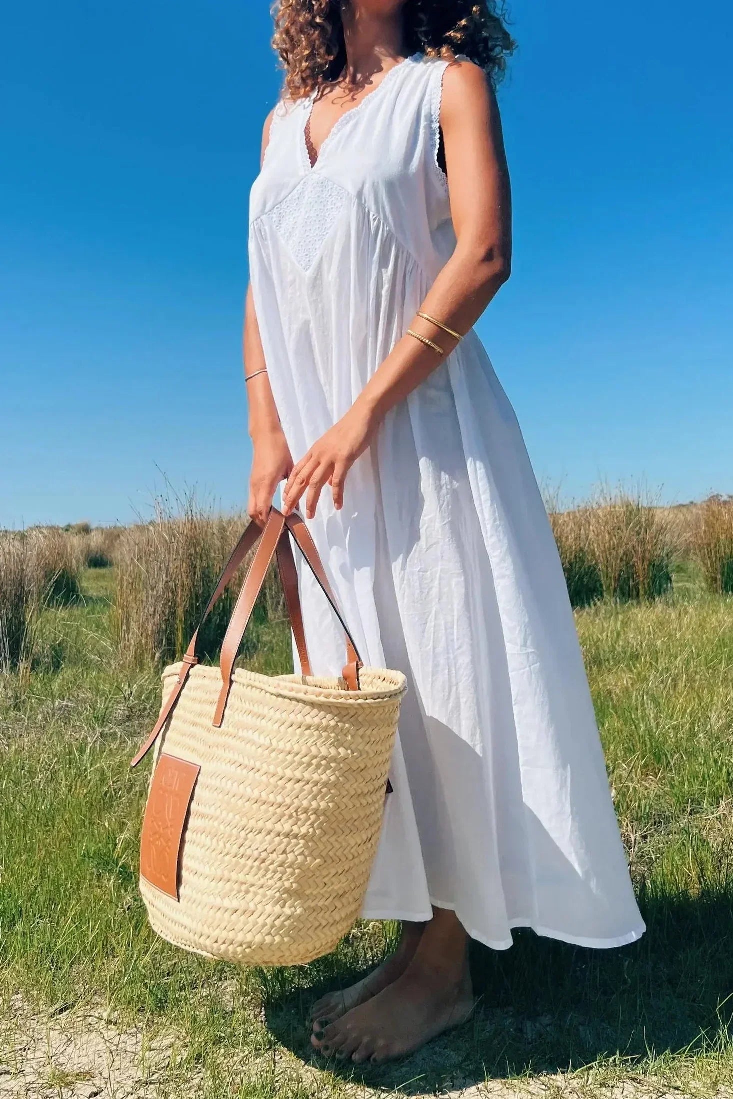 V-Neck Sleeveless Maxi Dress