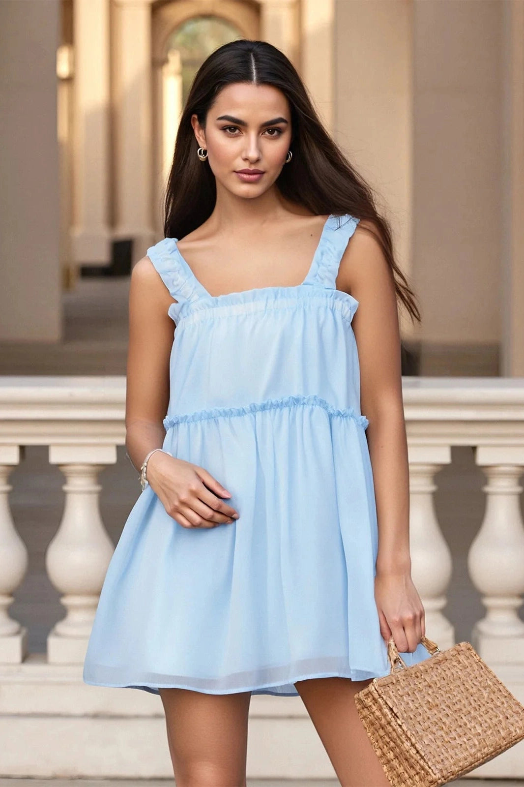 Glorol - Sleeveless Loose Mini Dress
