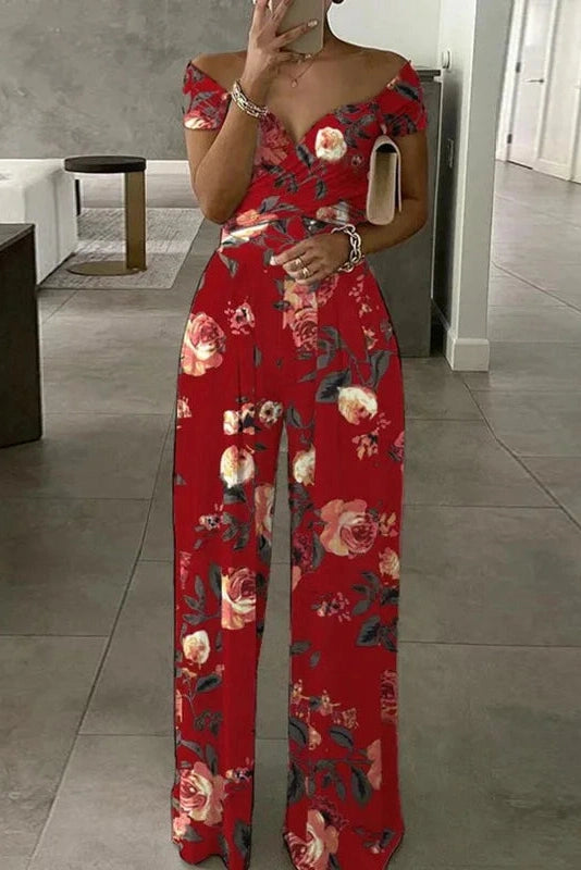 Glorol - Printed High-Waisted Jumpsuit