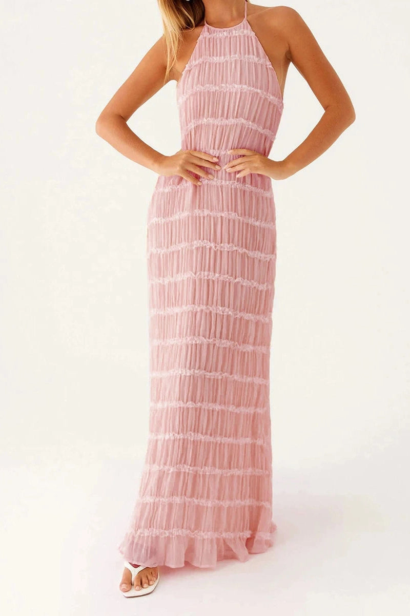 Glorol - Bodycon Sleeveless Backless Maxi Dress