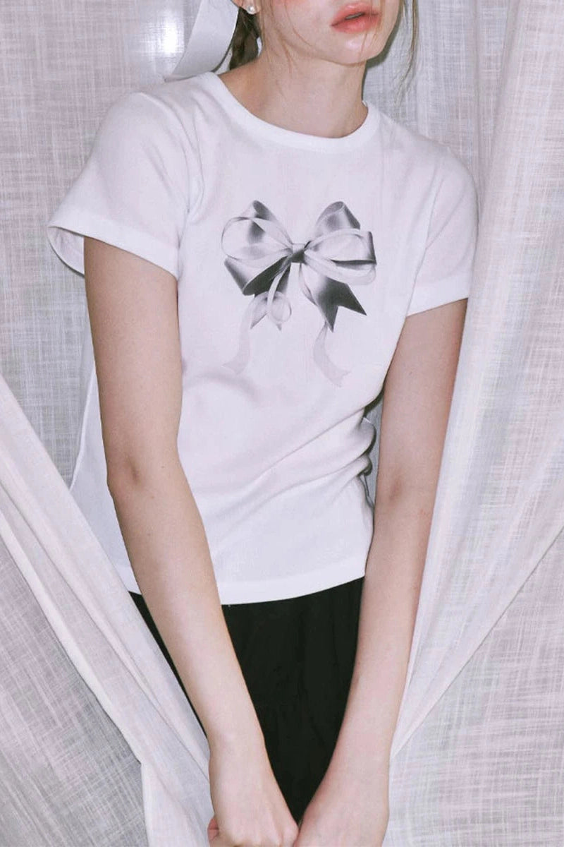 Glorol - Short Sleeve Printed Loose Fit Top