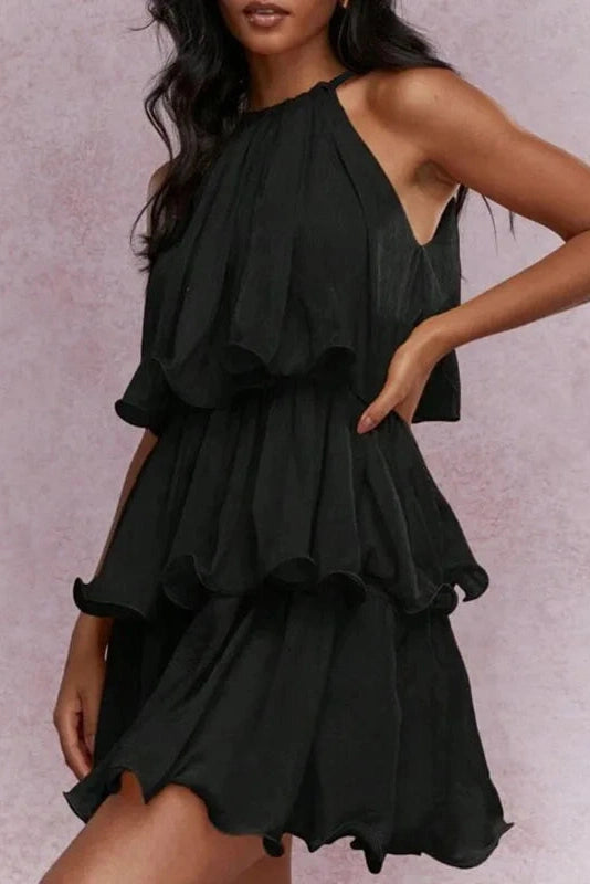 Glorol - Hollow Out Loose A-Line Sleeveless Mini Dress