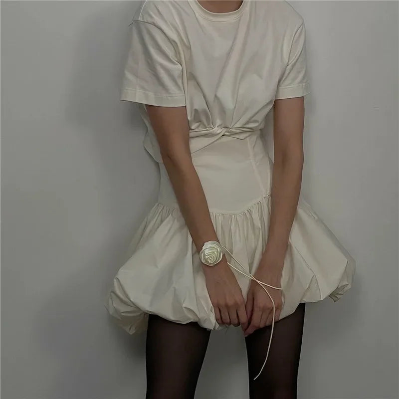 Glorol - Elegant Bubble High Waist Skirt