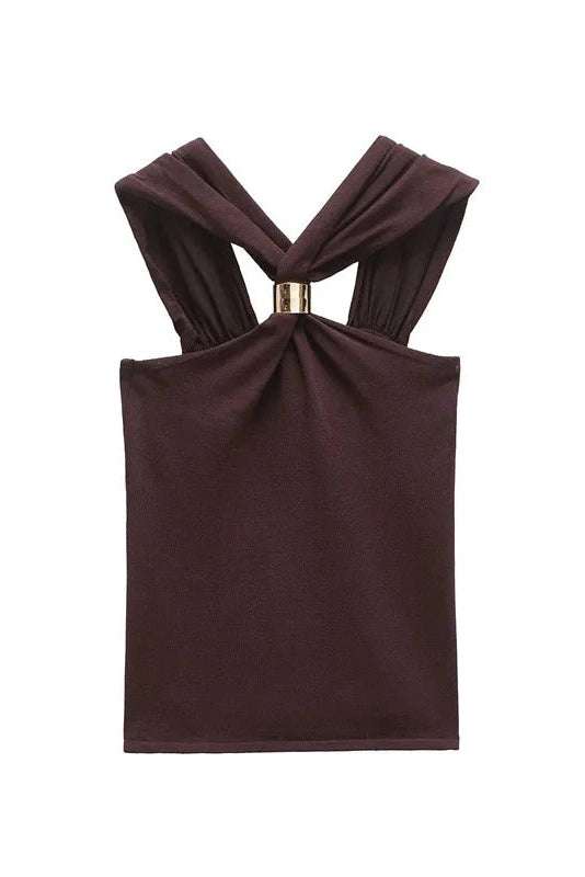 Glorol - Backless Sleeveless Slim Top