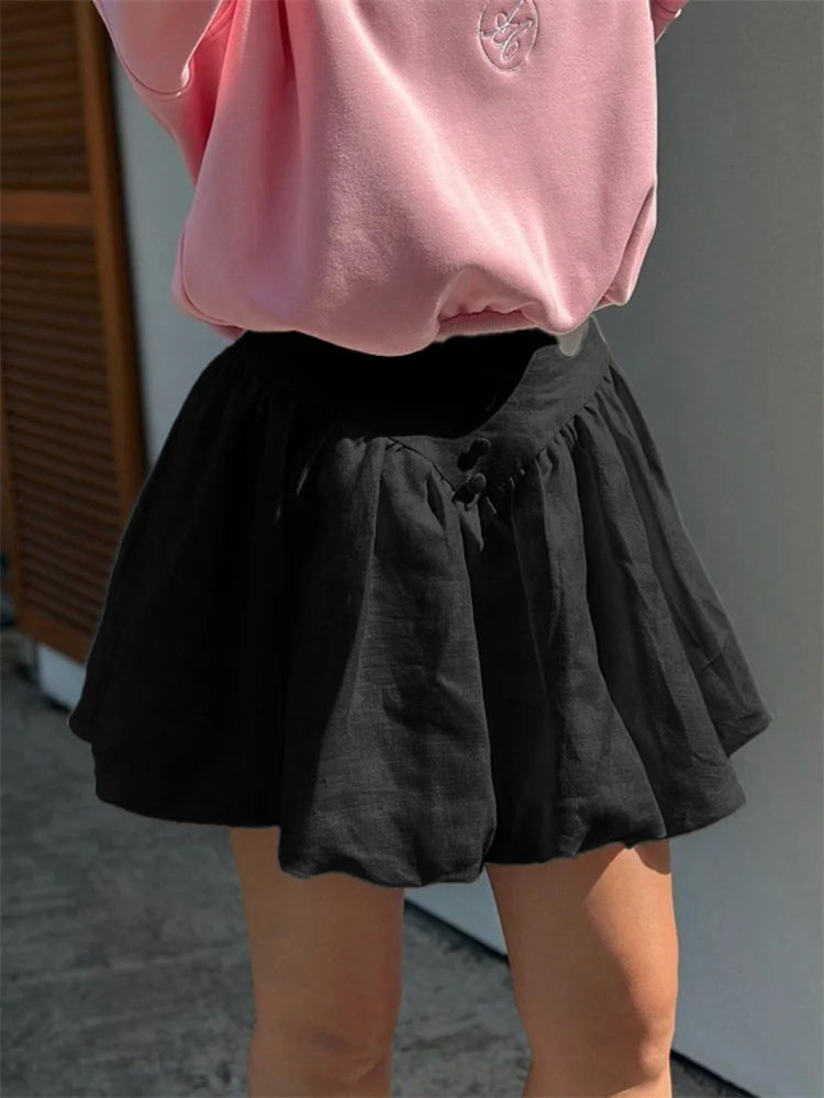 Glorol - High Waist Pleated Skirt