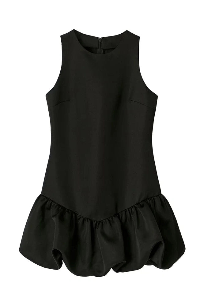 Glorol - Sleeveless Patchwork Zipper Mini Dress