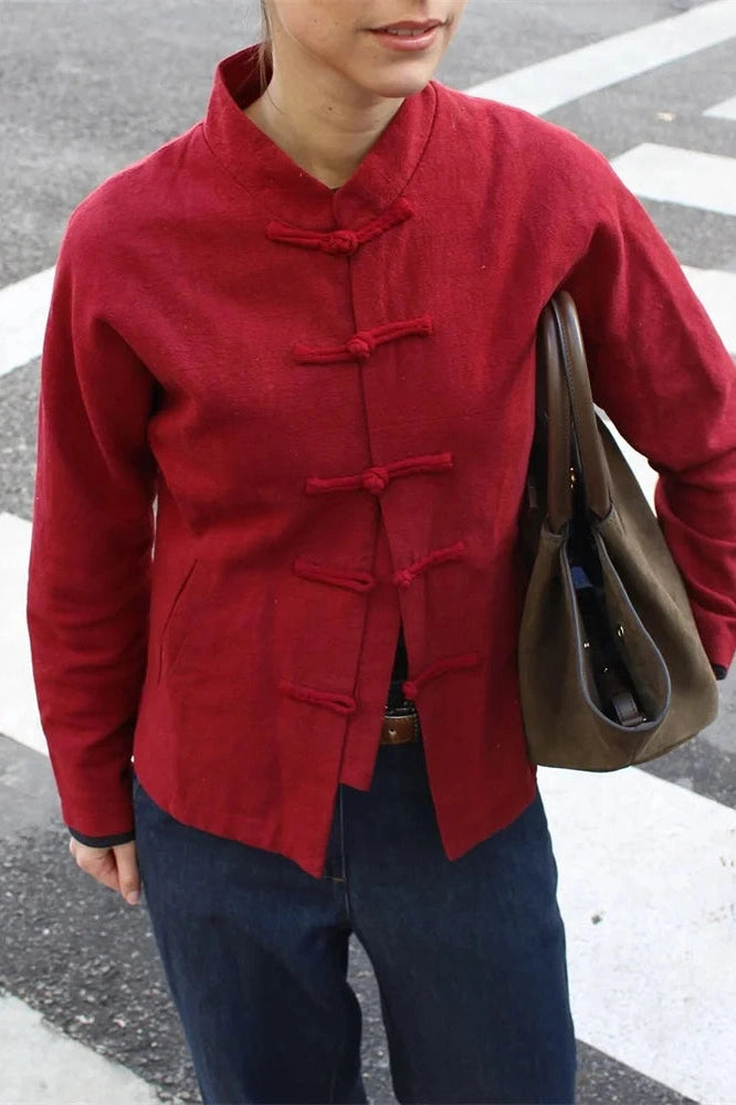 Glorol - Long Sleeve Loose Patchwork Top