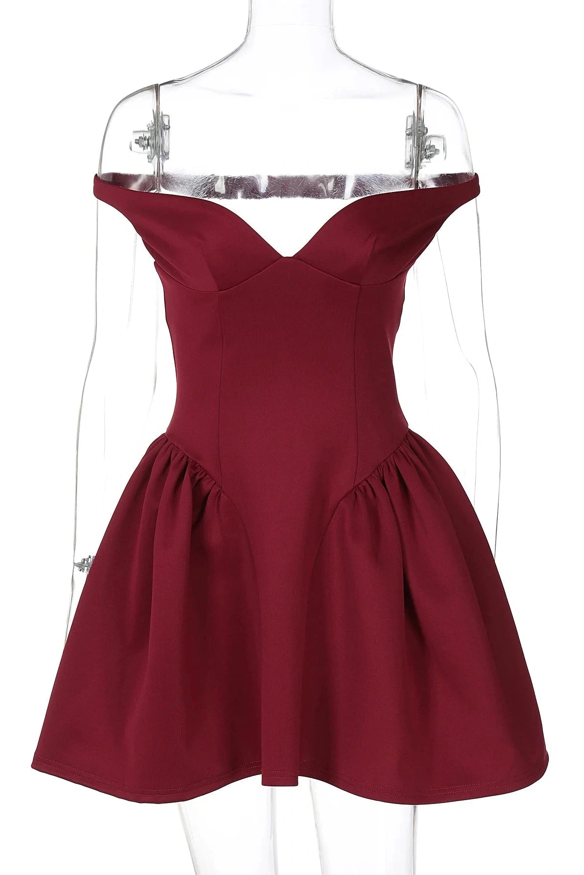 Glorol - Elegant Backless Slim Sleeveless V Neck High Waist Mini Dress