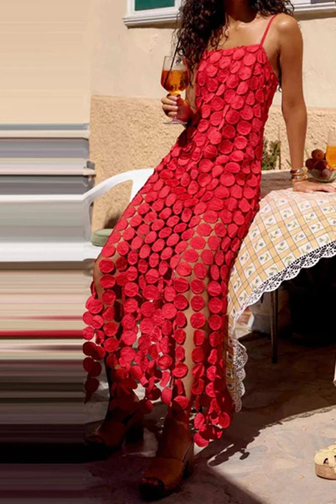 Glorol - Hollow Out Backless Sleeveless Maxi Dress