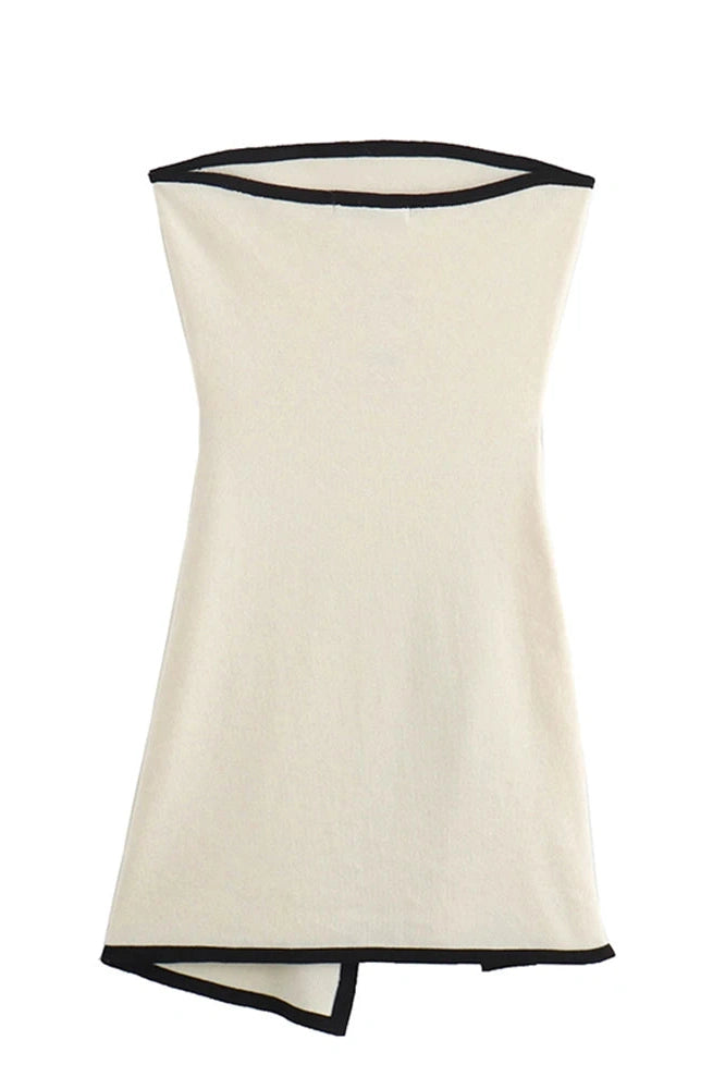 Glorol - Elegant Slim Knitted Sleeveless Mini Dress