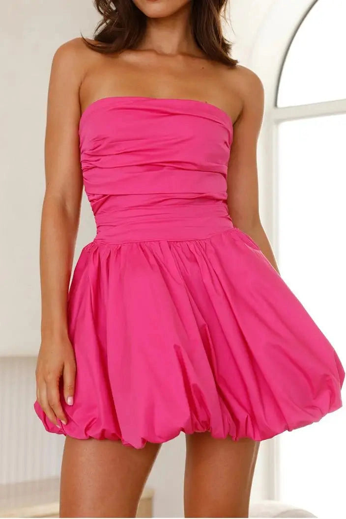 Glorol - Elegant Backless A-Line Mini Dress