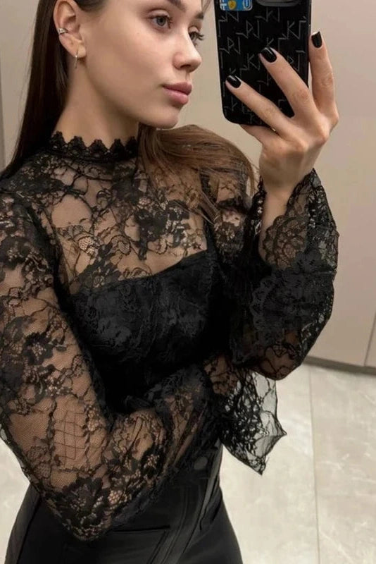 Glorol - Lace Long-Sleeve Top