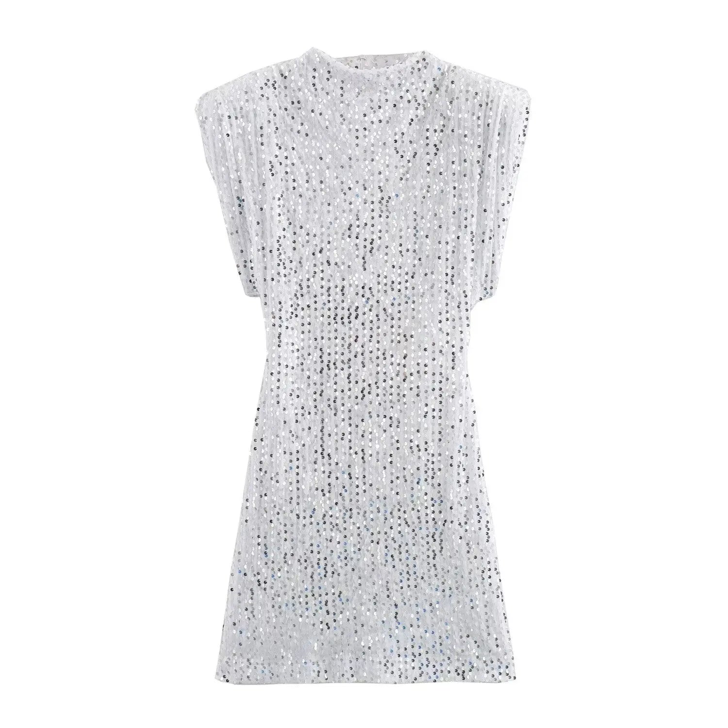 Glorol - Elegant Patchwork Sleeveless Mini Dress