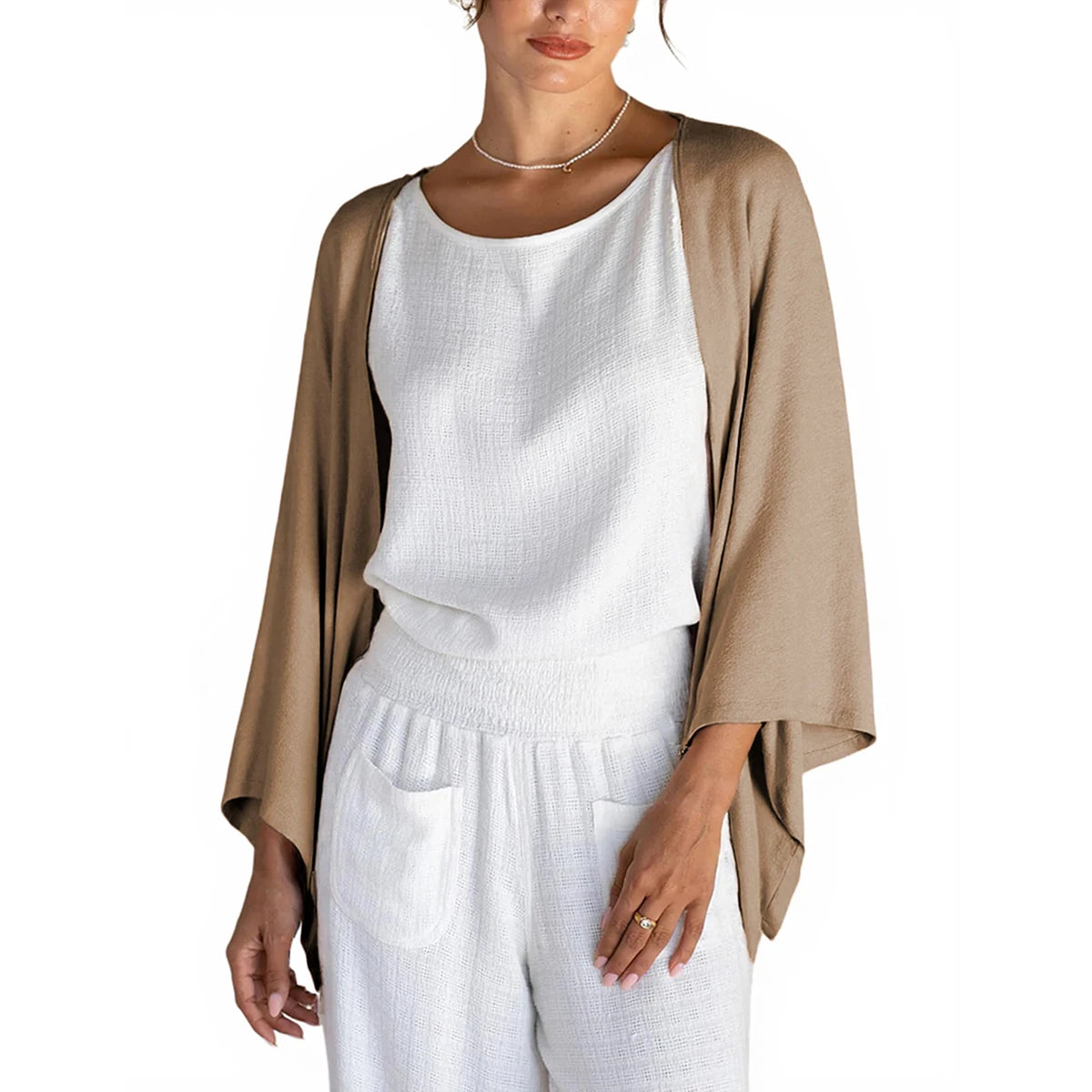 Glorol - Elegant Shawl Knit Loose Top
